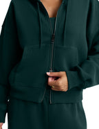 Beyond Yoga LuxeFleece 2.0 Full-Zip Hoodie (Dark Ivy)