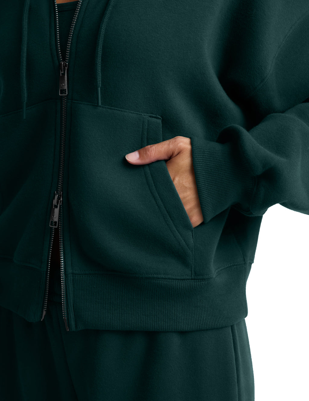 Beyond Yoga LuxeFleece 2.0 Full-Zip Hoodie (Dark Ivy)