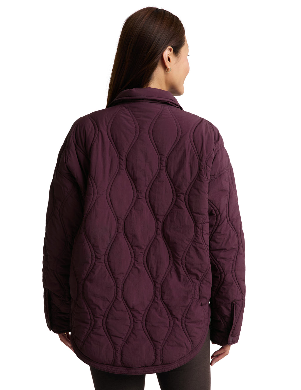 Beyond Yoga Roam Quilted Lightweight Jacket (Cabernet)
