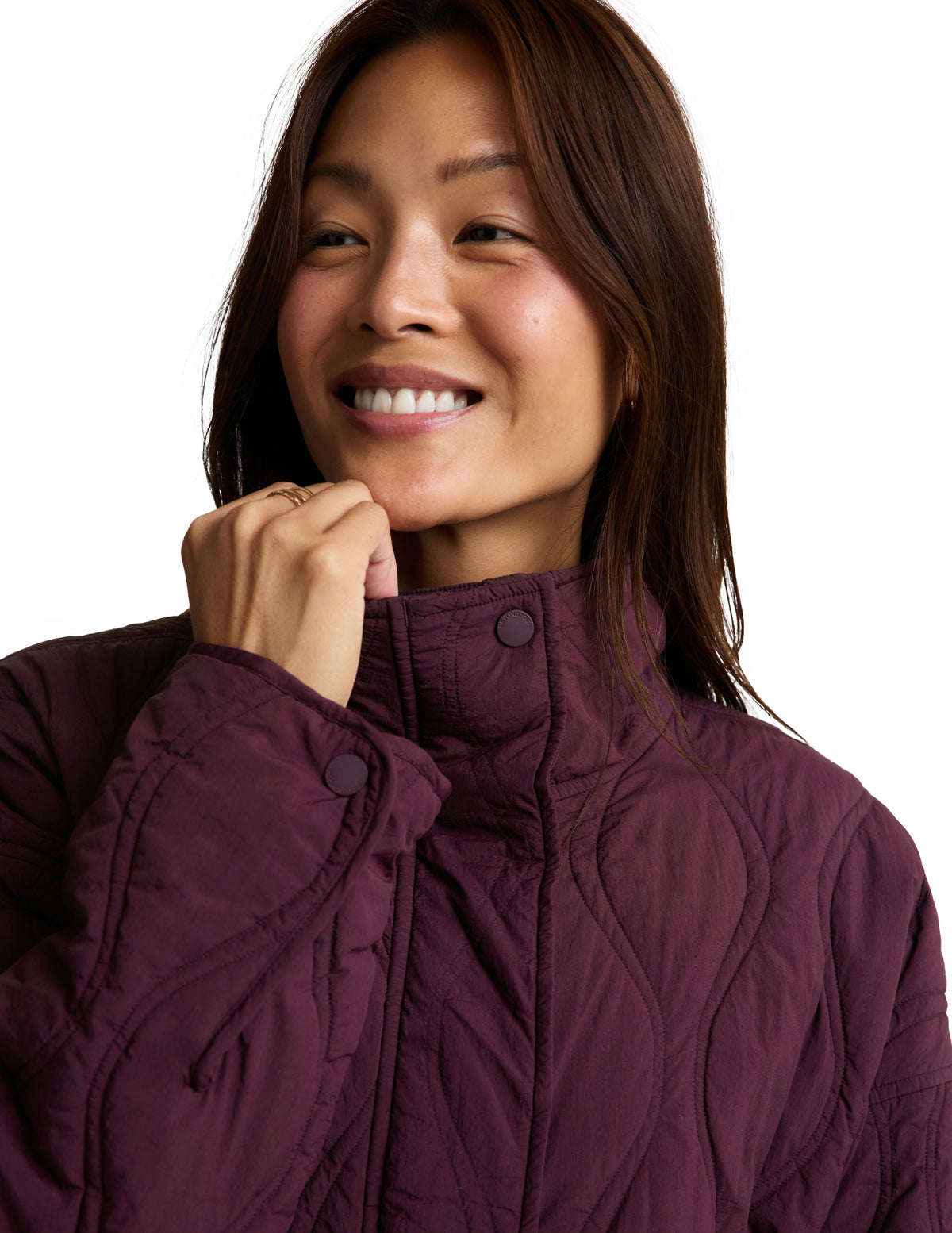 Beyond Yoga Roam Quilted Lightweight Jacket (Cabernet)