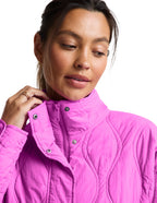 Beyond Yoga Roam Quilted Lightweight Jacket (Electric Fuchsia)