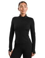 Beyond Yoga Pacer Fleece-Backed Full-Zip Jacket (Black)