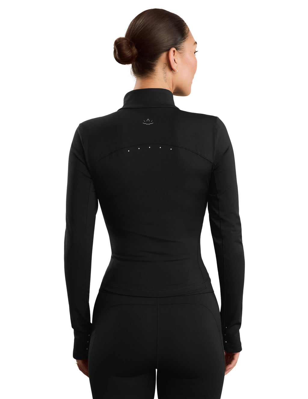 Beyond Yoga Pacer Fleece-Backed Full-Zip Jacket (Black)