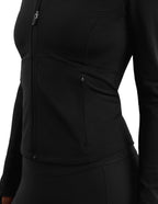 Beyond Yoga Pacer Fleece-Backed Full-Zip Jacket (Black)