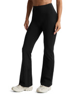 Beyond Yoga Pacer Fleece-Backed Split Hem Flare Pant (Black)