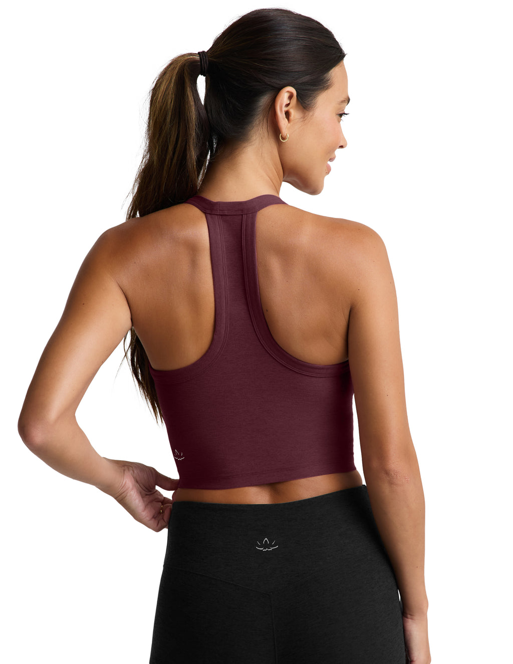 Beyond Yoga Spacedye On The Up Cropped Tank (Cabernet Heather)