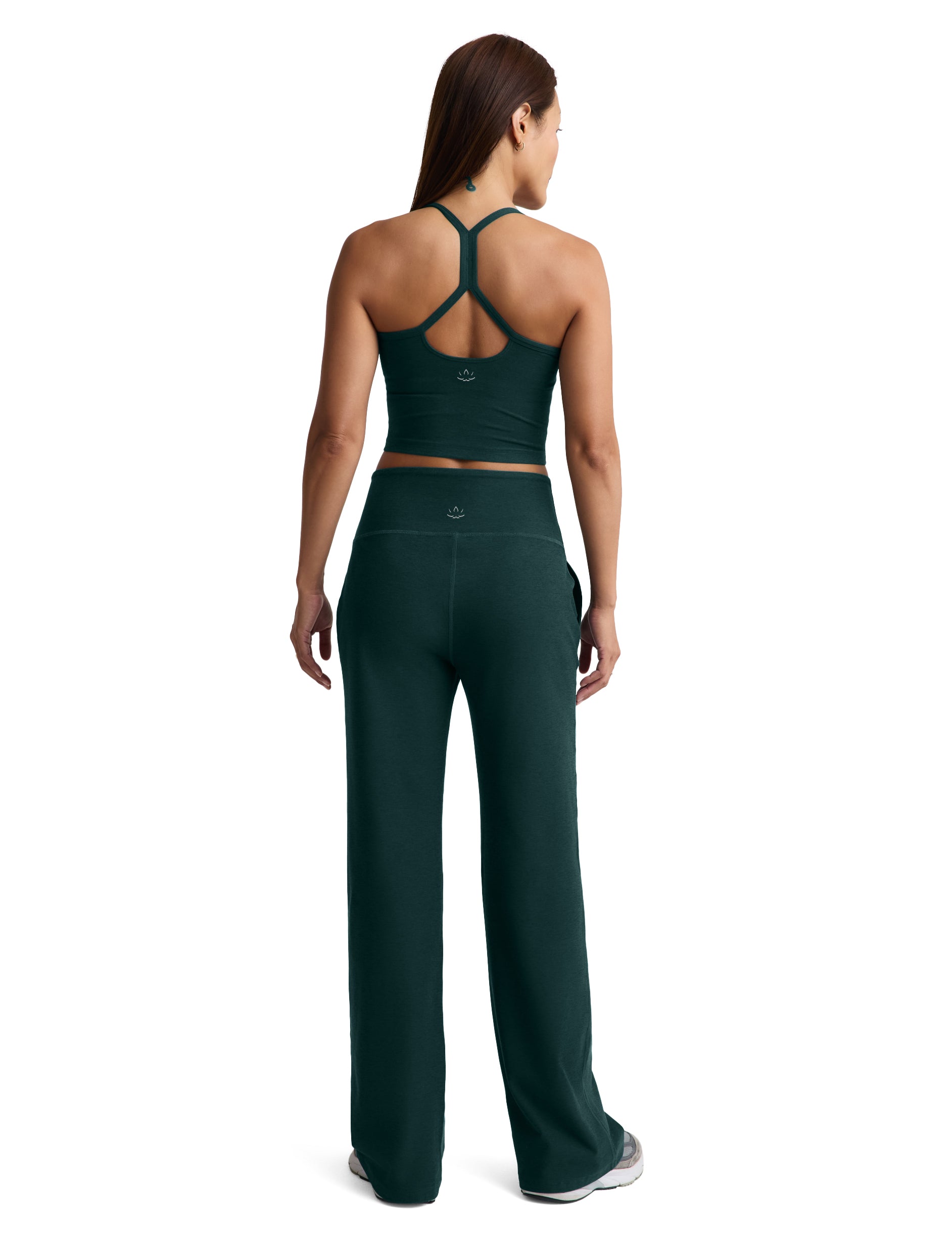 Beyond Yoga Spacedye Laid Back Wide Leg Pant (Dark Ivy Heather) Secondary image
