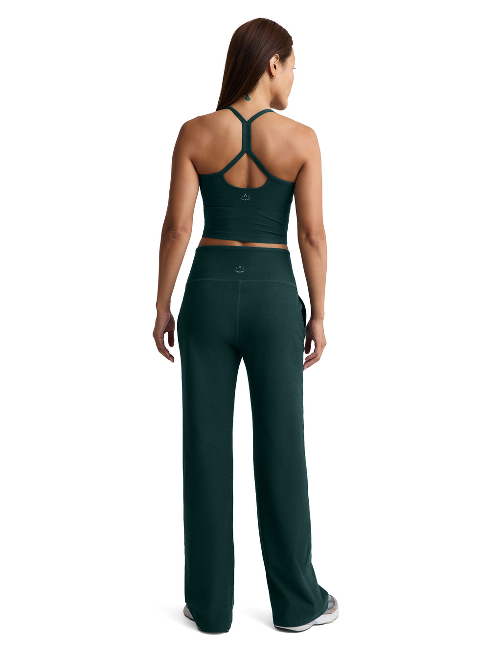 Beyond Yoga Spacedye Laid Back Wide Leg Pant (Dark Ivy Heather)