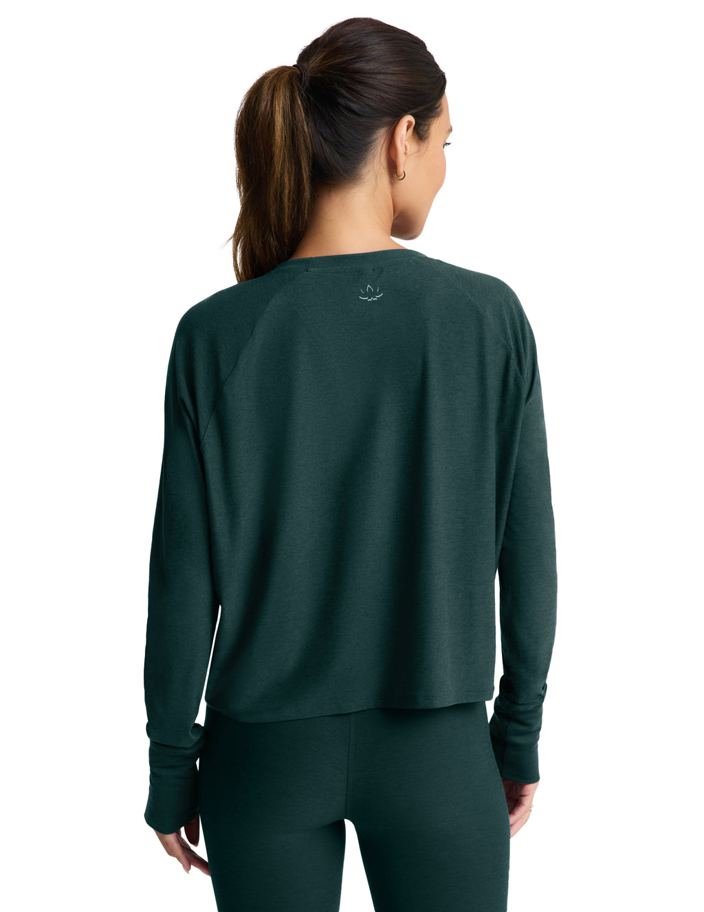 Beyond Yoga Featherweight Daydreamer Pullover (Dark Ivy Heather)