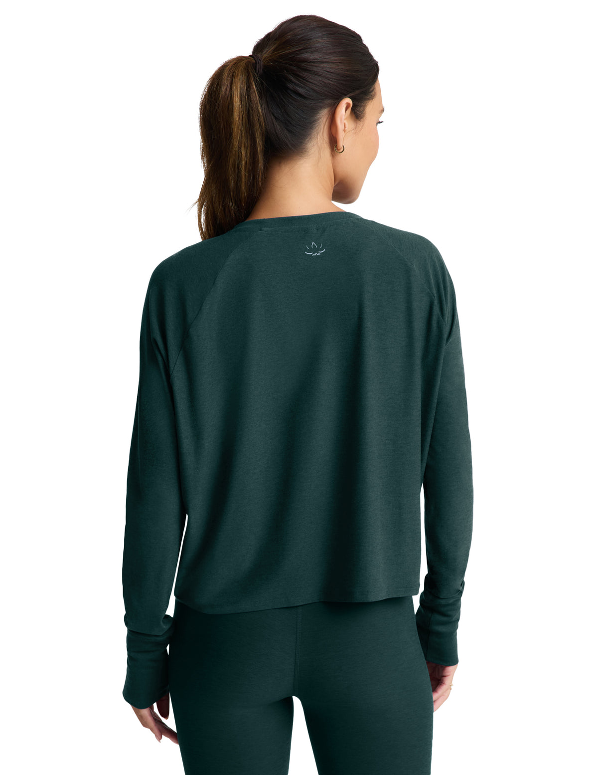 Beyond Yoga Featherweight Daydreamer Pullover (Dark Ivy Heather)