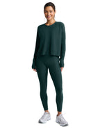 Beyond Yoga Featherweight Daydreamer Pullover (Dark Ivy Heather)