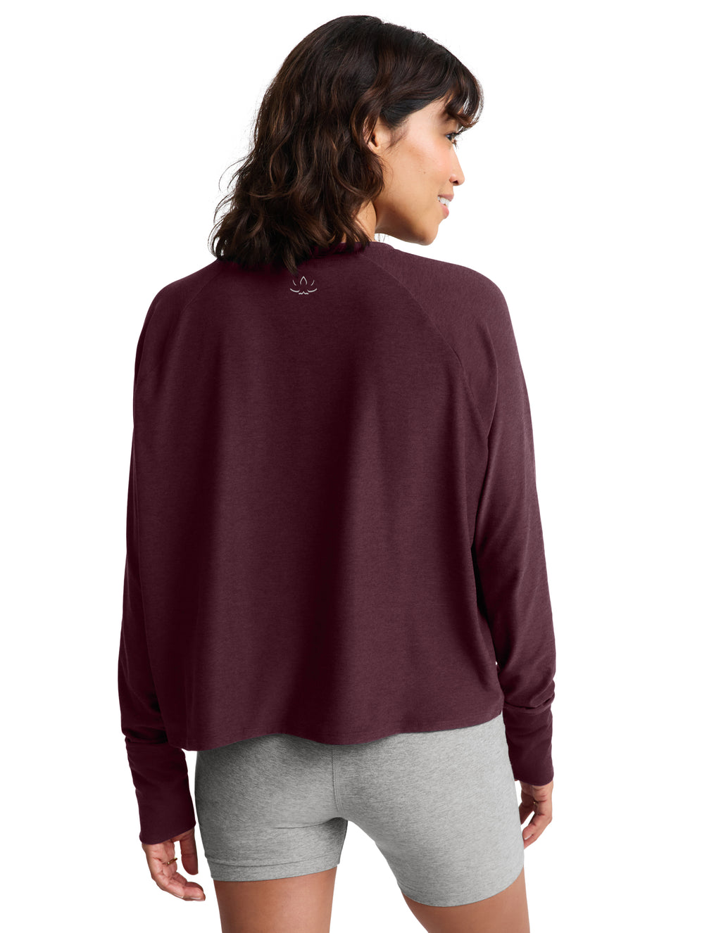 Beyond Yoga Featherweight Daydreamer Pullover (Cabernet Heather)