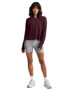 Beyond Yoga Featherweight Daydreamer Pullover (Cabernet Heather)