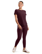 Beyond Yoga Featherweight On The Down Low Tee (Cabernet Heather)