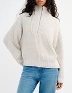 Layover Quarter Zip (Oatmeal Heather)