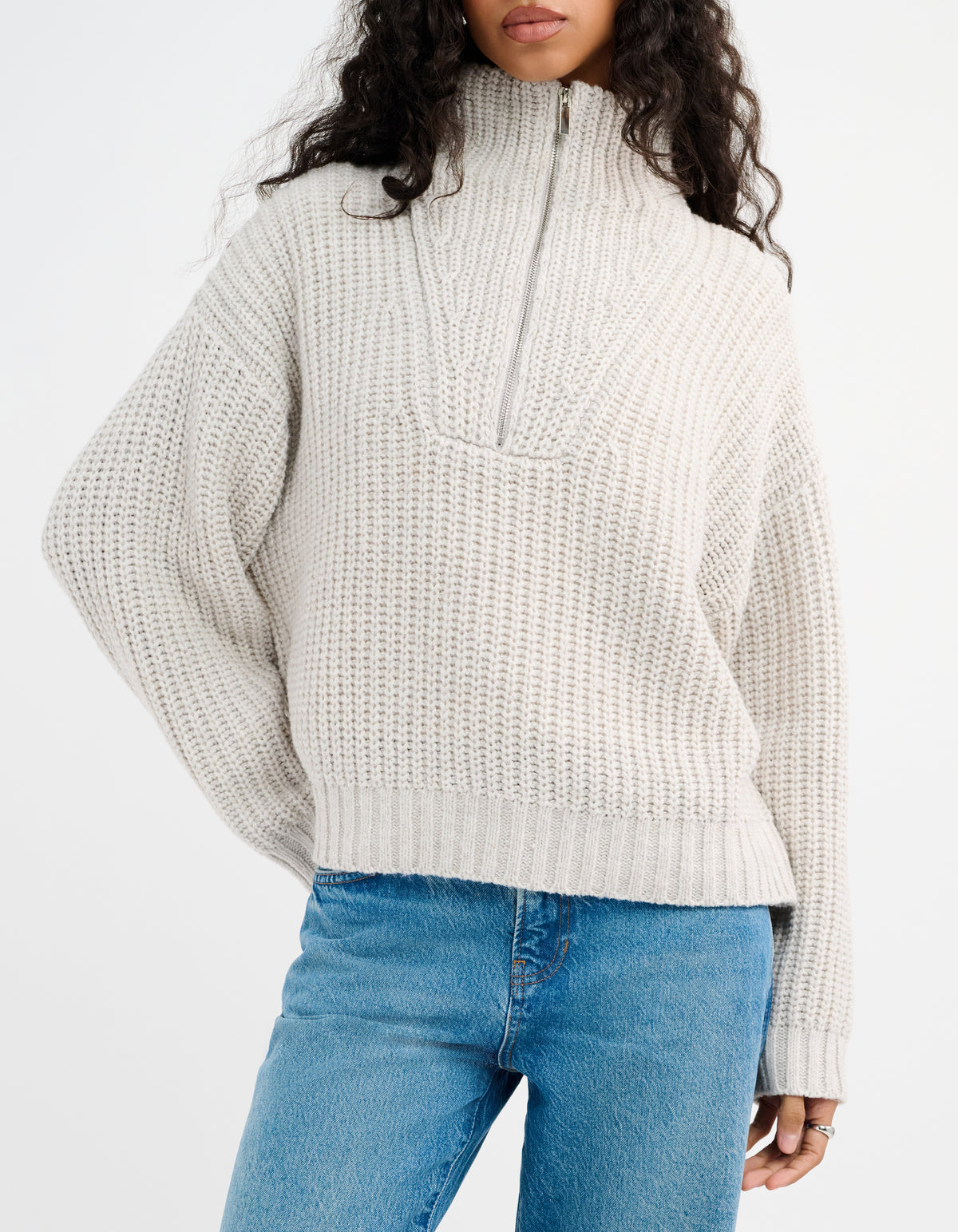 Layover Quarter Zip (Oatmeal Heather)