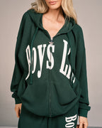 Boys Lie Green Team All-Star V3 Harley Zip-Up