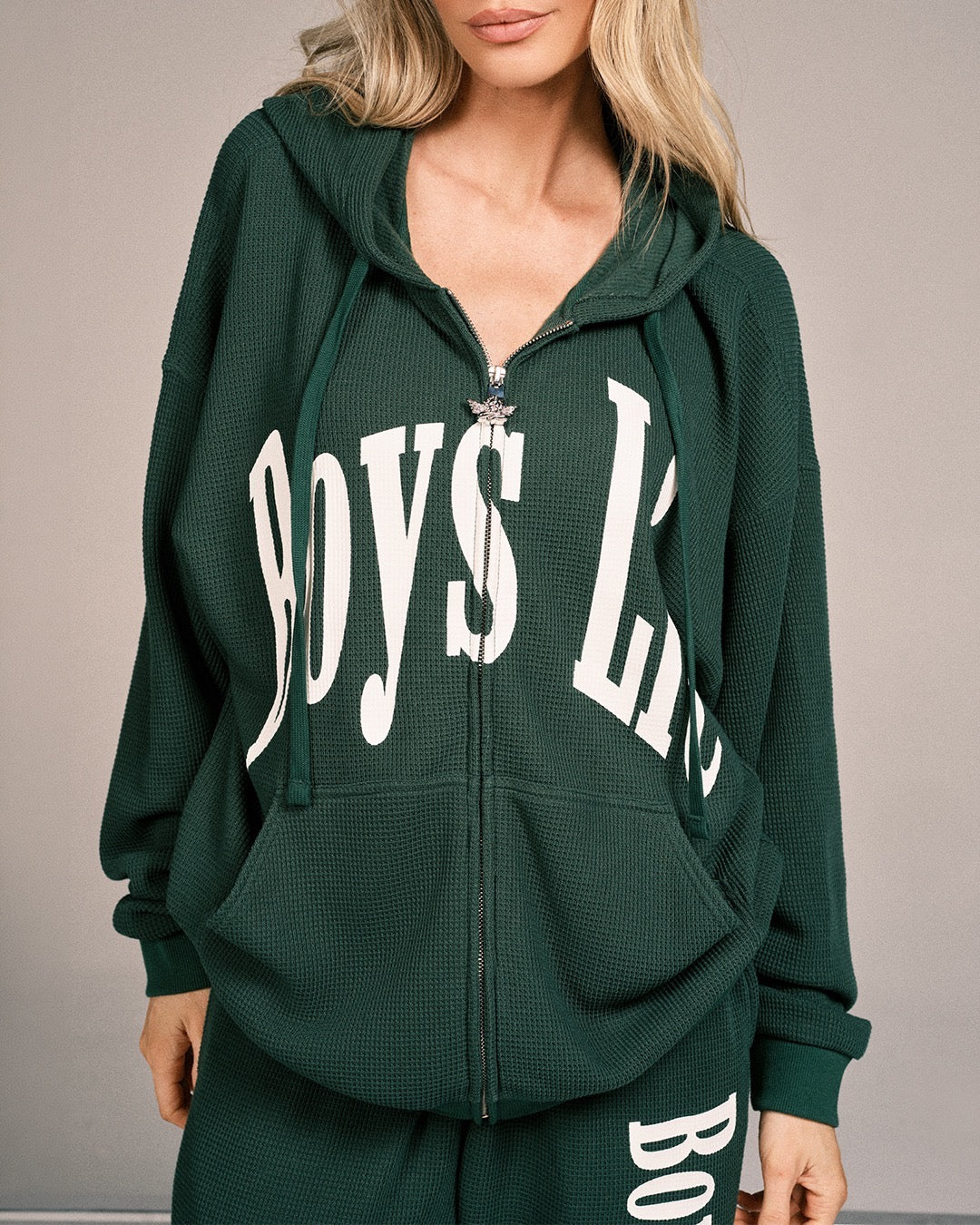 Boys Lie Green Team All-Star V3 Harley Zip-Up