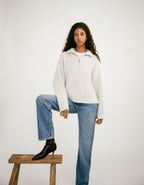 Layover Quarter Zip (Oatmeal Heather)