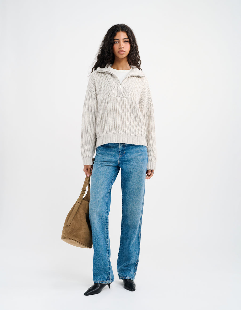 Layover Quarter Zip (Oatmeal Heather)