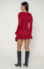 Show Me Your Mumu Marley Mini Dress (Red Pointelle)
