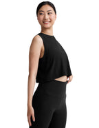 Beyond Yoga Featherweight Minimal Cropped Tank (Darkest Night)