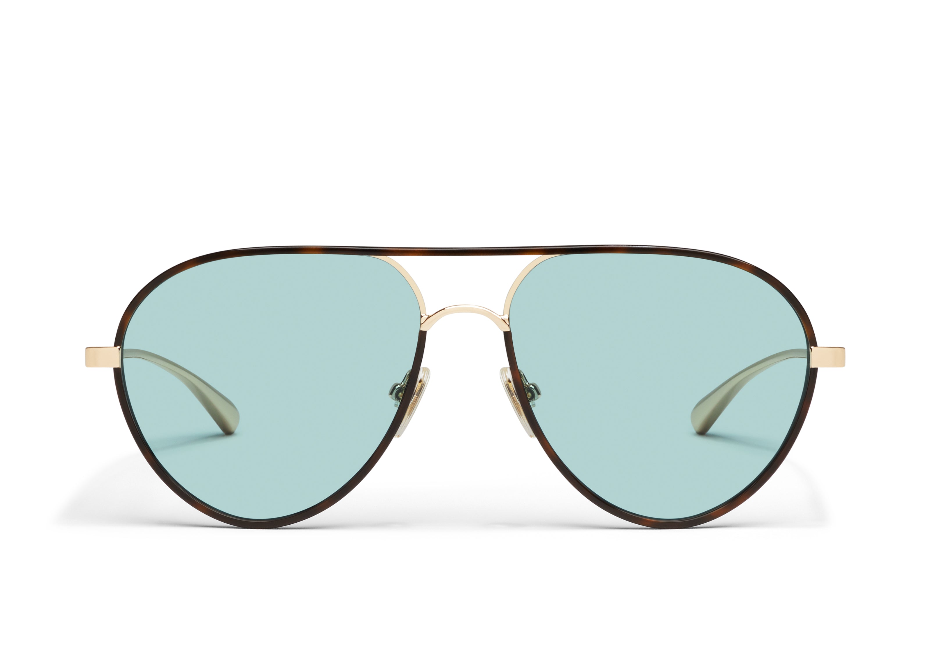 Quay Say Less Sunglasses (Amber Tort/Aqua) Main image