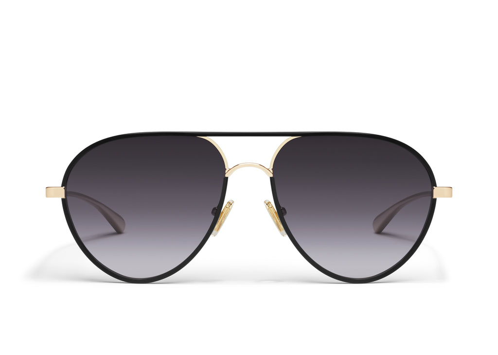 Quay Say Less Sunglasses (Black Gold/Smoke)