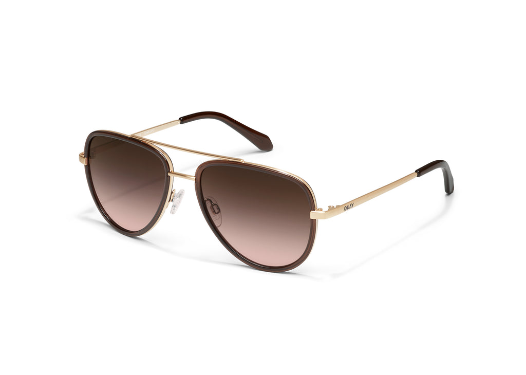 Quay All In Sunglasses (Dark Brown)