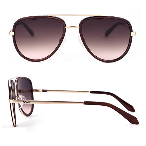 Quay All In Sunglasses (Dark Brown)