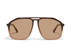 Quay Studio Sesh Sunglasses (Sepia Ombre/Tan)