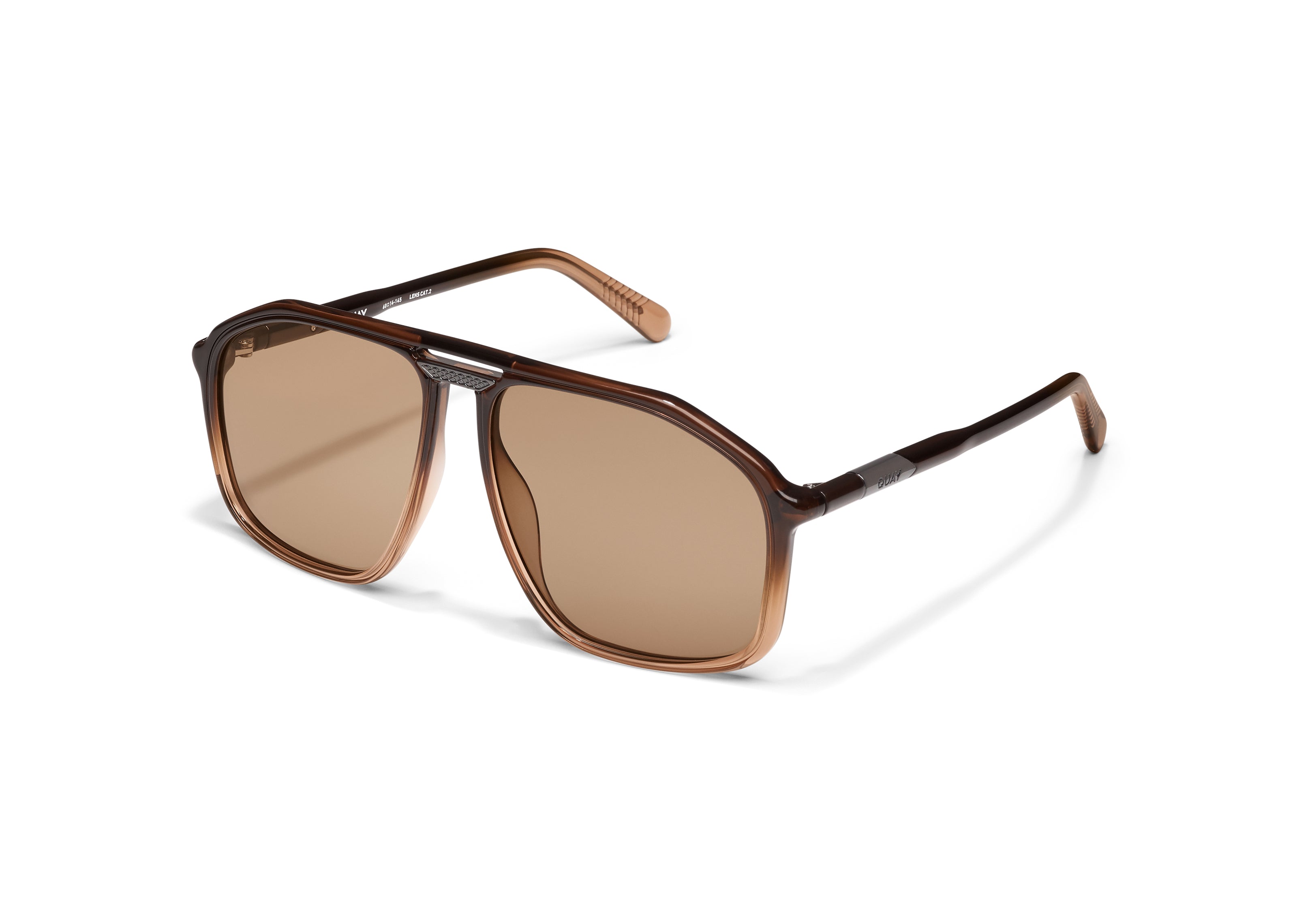 Quay Studio Sesh Sunglasses (Sepia Ombre/Tan)