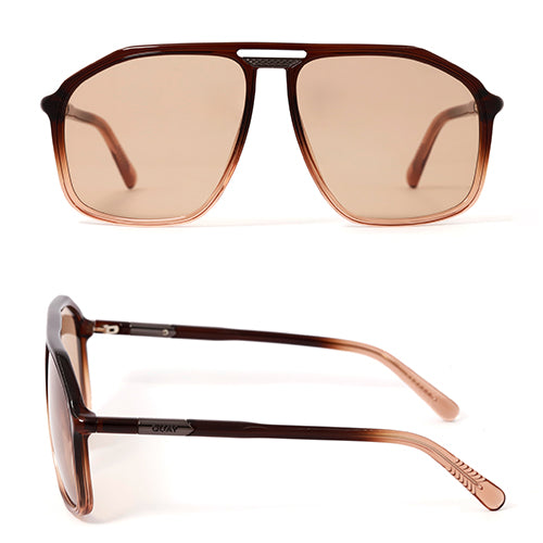 Quay Studio Sesh Sunglasses (Sepia Ombre/Tan)