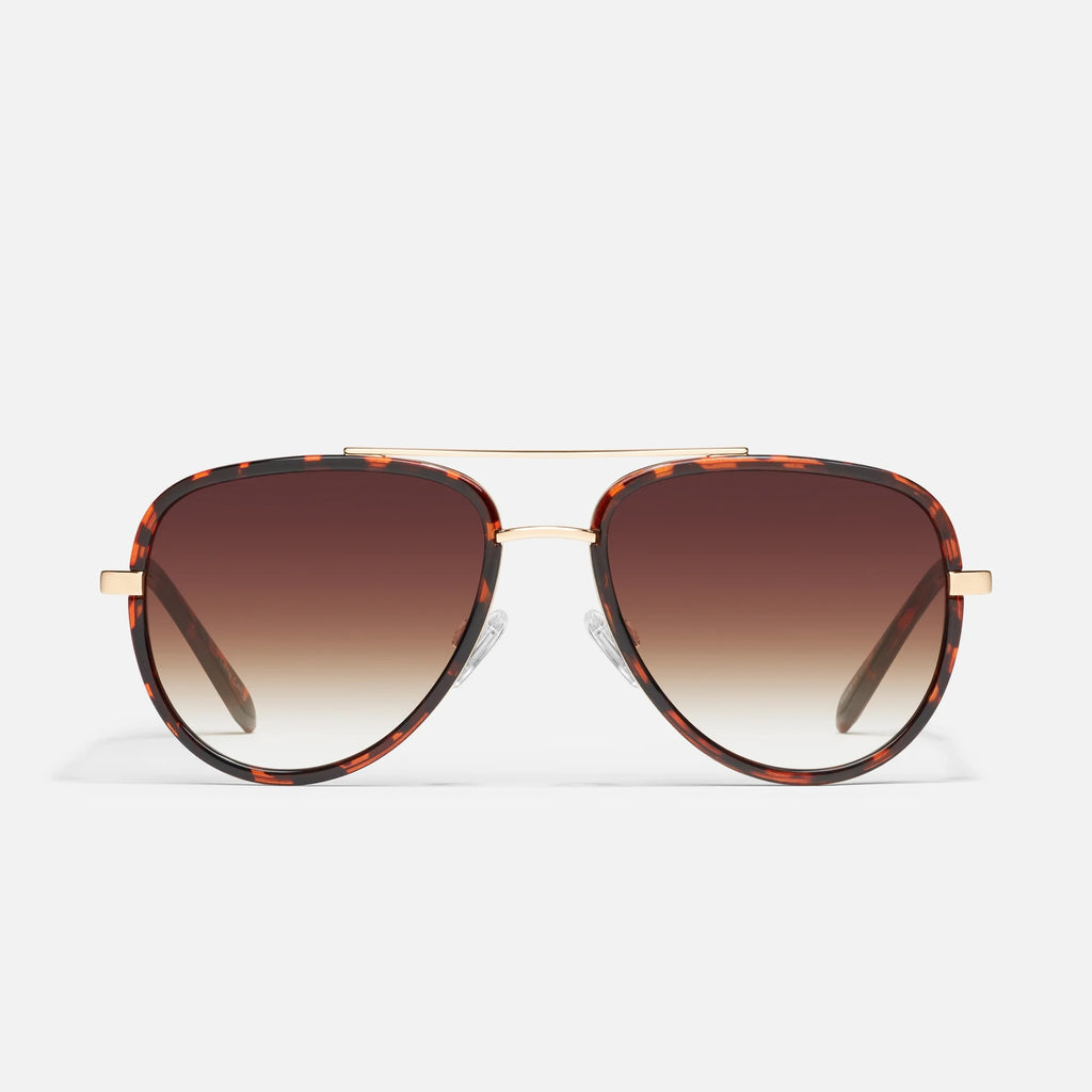 Quay All In Mini Sunglasses (Tort/Brown)