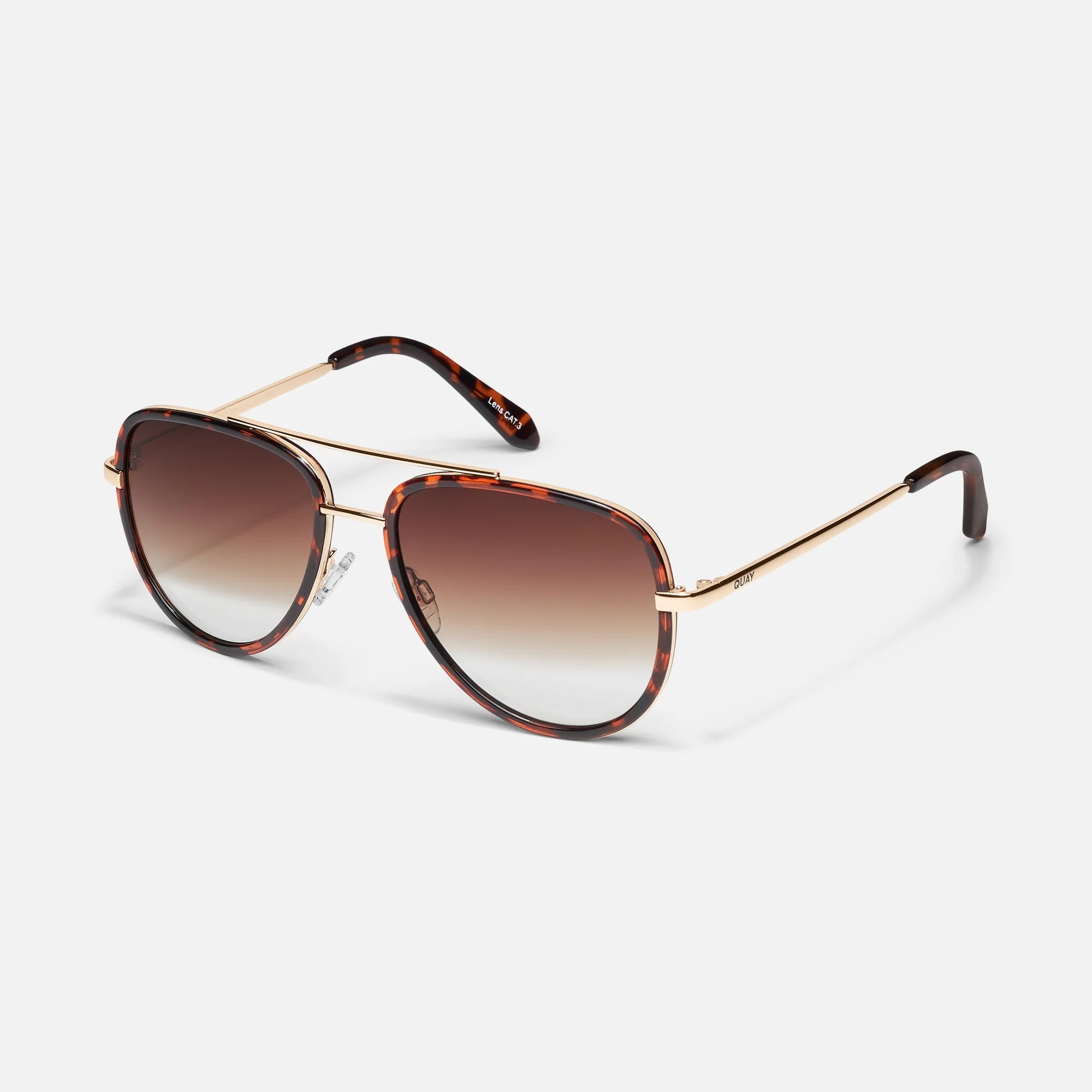 Quay All In Mini Sunglasses (Tort/Brown) Secondary image