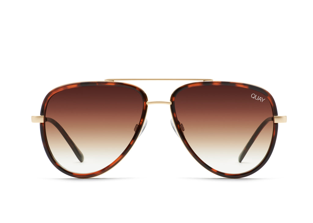 Quay All In Mini Sunglasses (Tort/Brown)