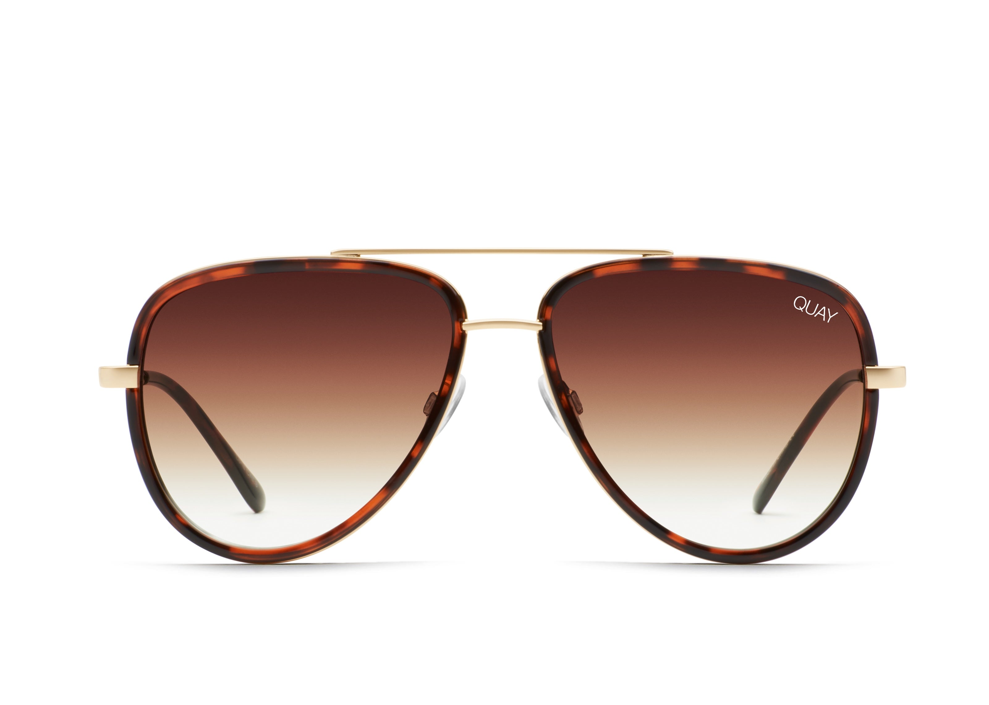 Quay All In Mini Sunglasses (Tort/Brown)