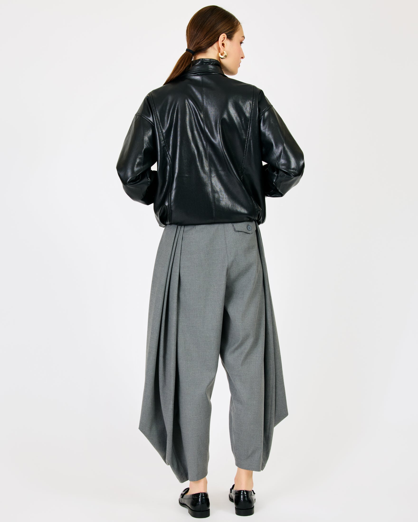 Line & Dot Noir Double Layered Jacket