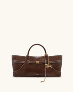 JW PEI Maeve Dachshund Metal Charm Tote Bag (Dark Brown)